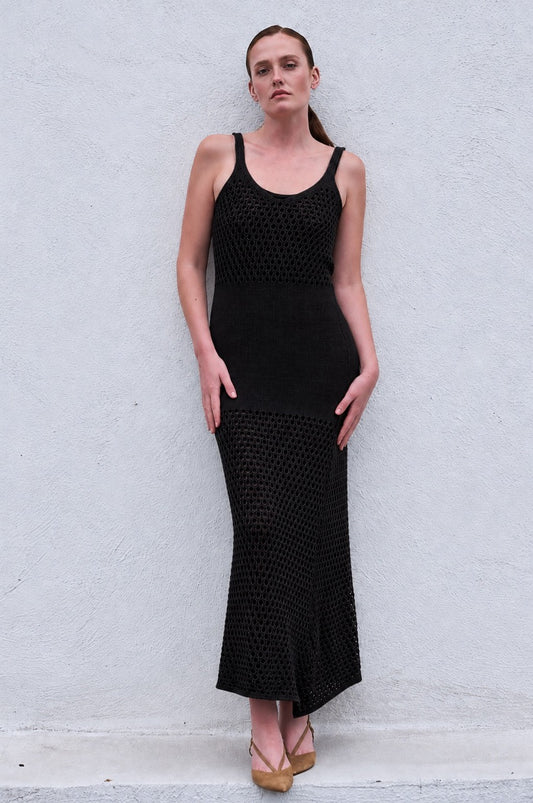 Vestido 100% Algodón Chiara Negro