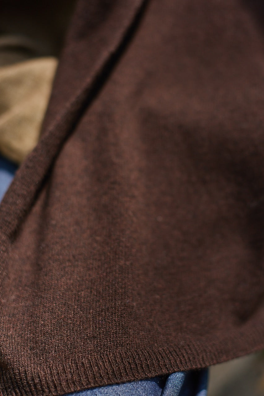 Bufanda Lana y Cashmere Bari Café Detalle