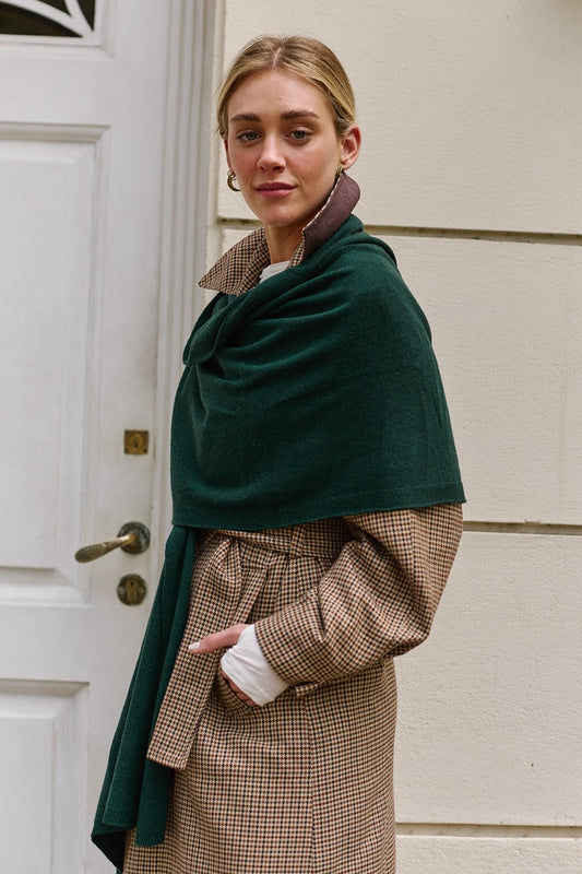 Bufanda Lana y Cashmere Torino Verde Botella