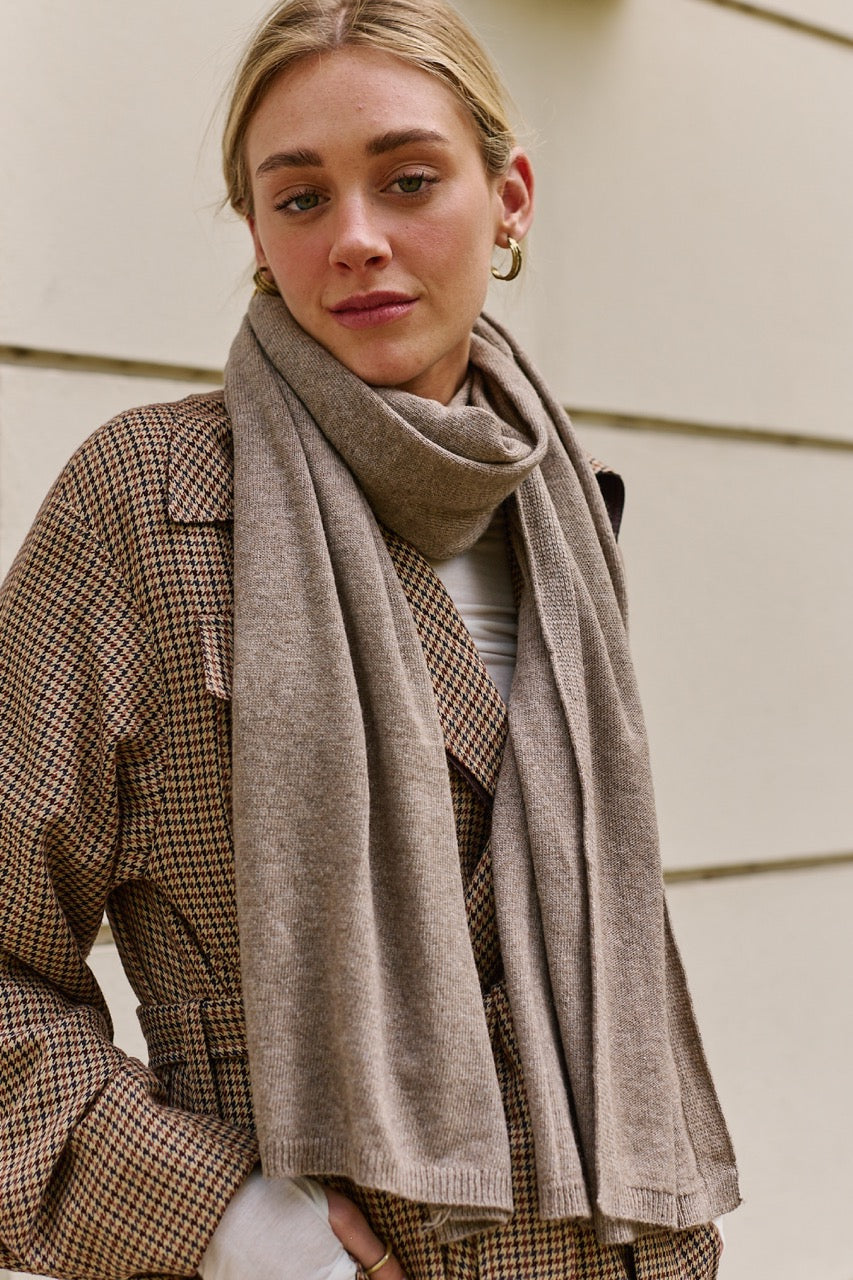 Bufanda Lana y Cashmere Torino Taupe