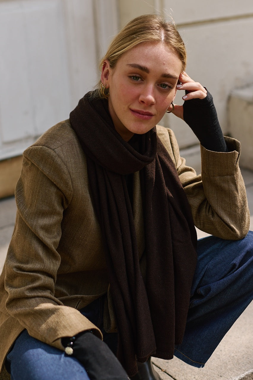 Bufanda Lana y Cashmere Bari Café