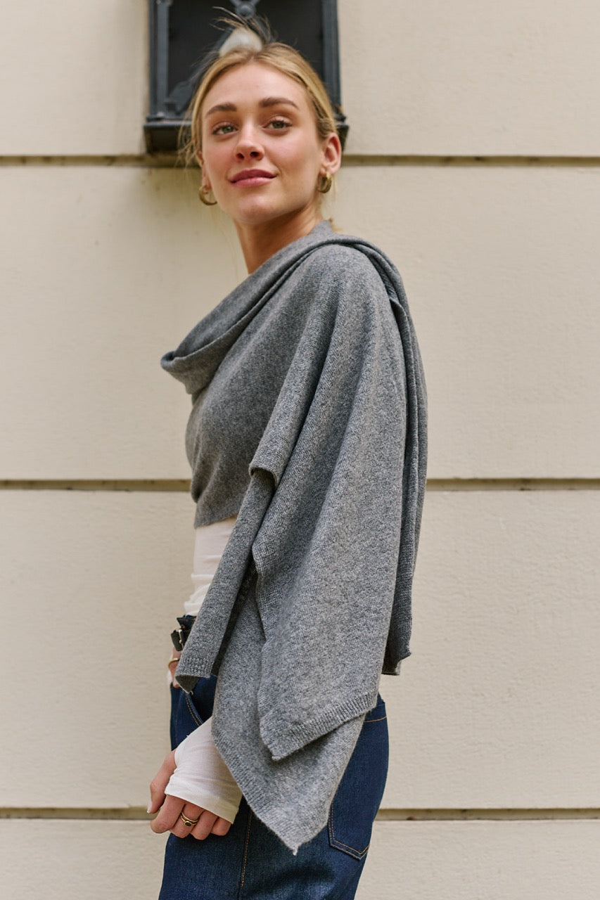 Bufanda Lana y Cashmere Torino Gris