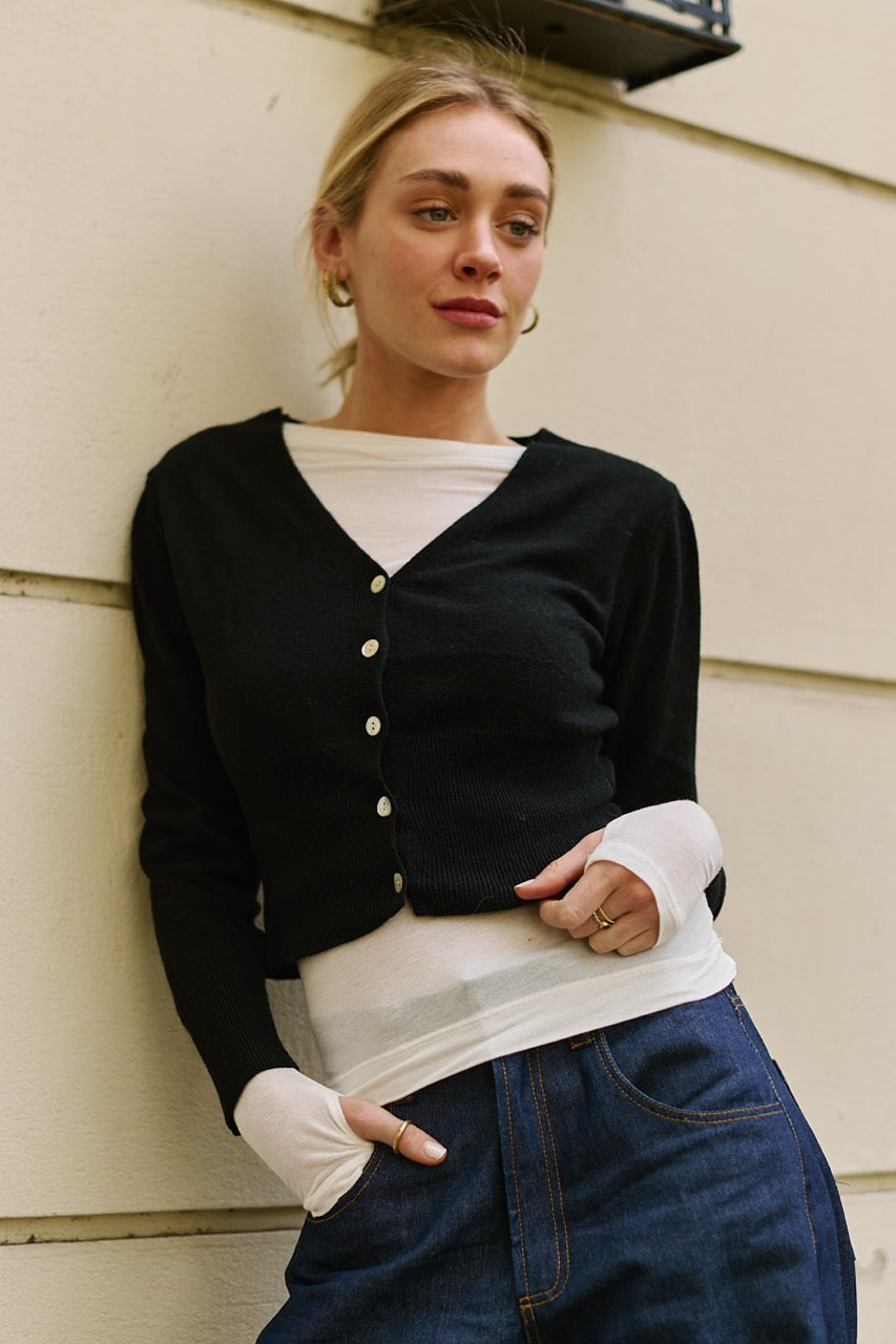 Chaleco Lana y Cashmere Aosta Negro