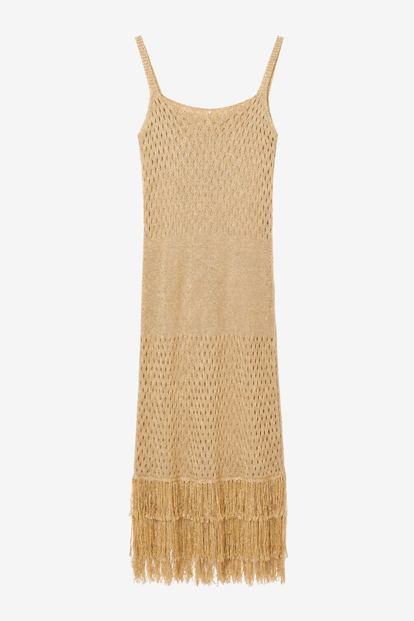 Vestido Viscosa Isadora Dorado