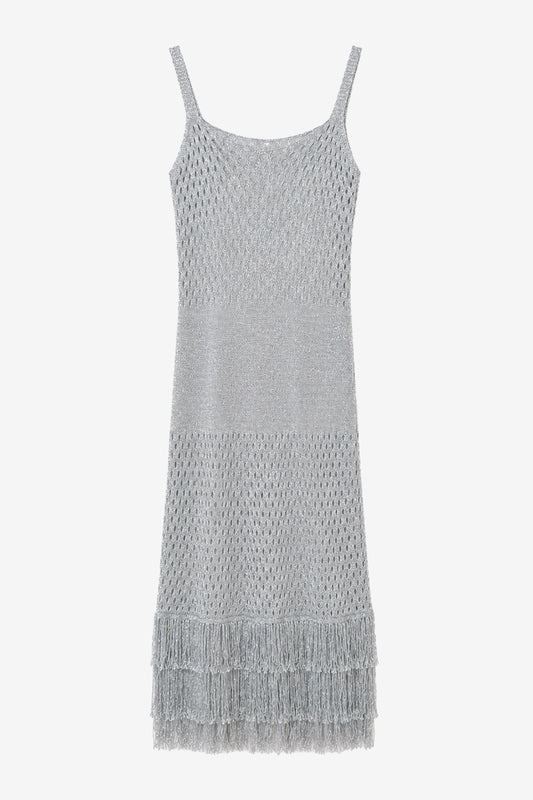 Vestido Tejido Isadora Plateado