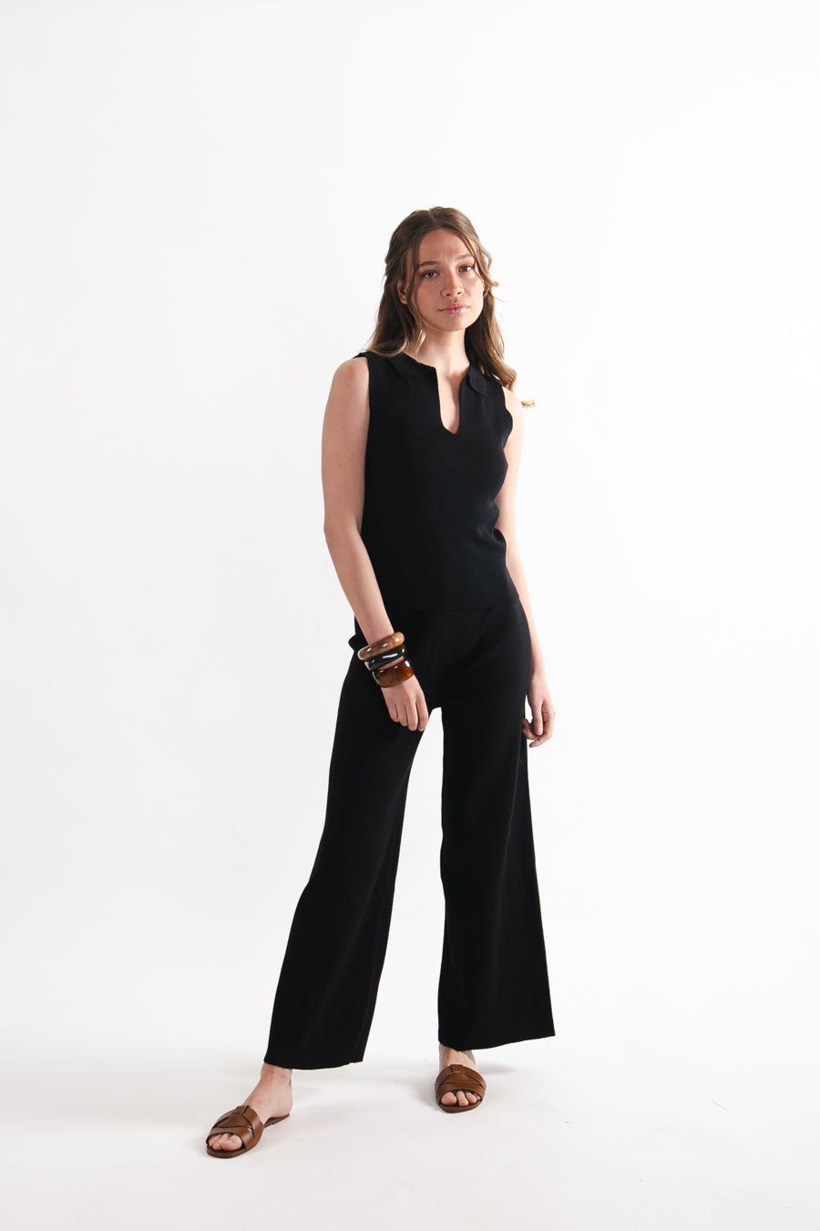 Top sin manga Viscosa Mely Negro