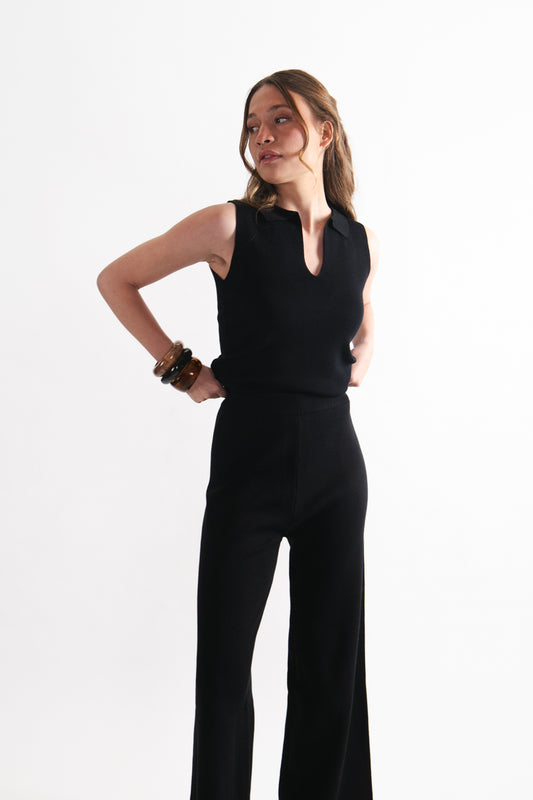 Top sin manga Viscosa Mely Negro