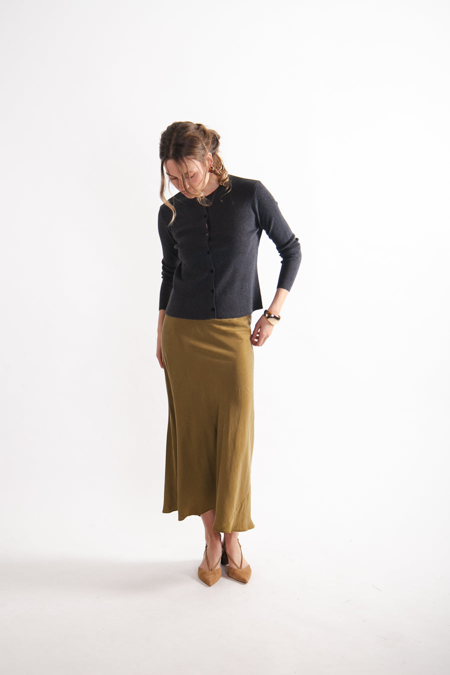 Chaleco Lana y Tencel Camila Gris Marengo