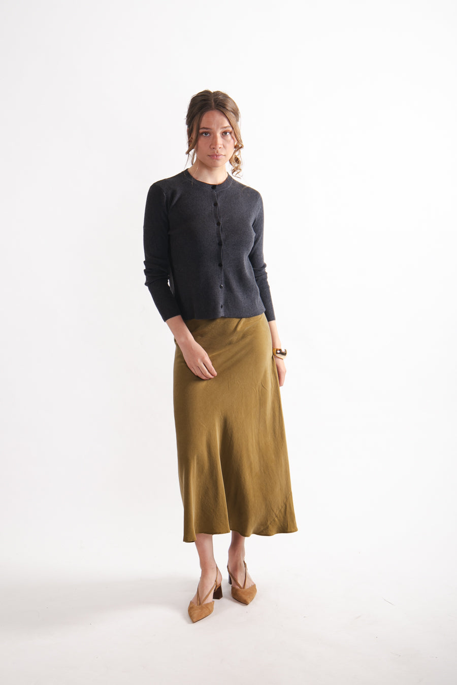 Chaleco Lana y Tencel Camila Gris Marengo