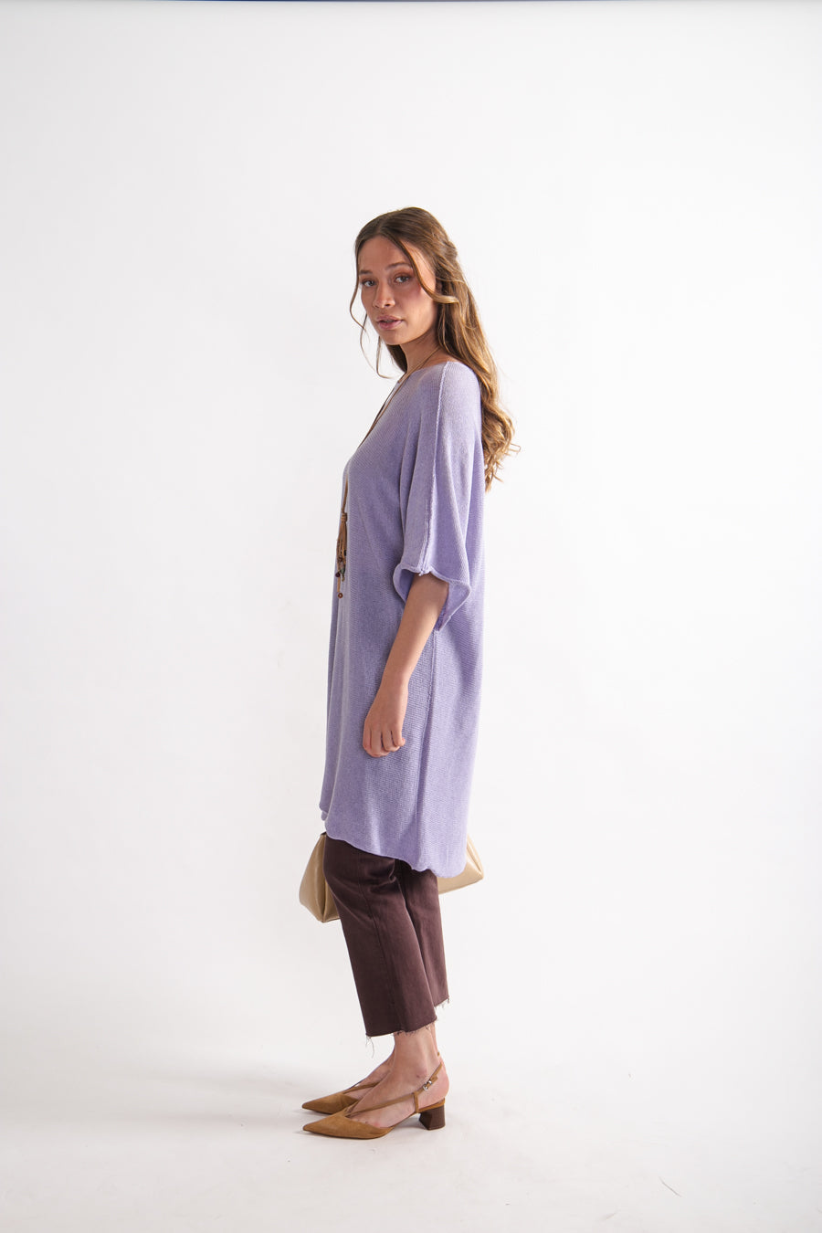 Vestido Lino y Algodón Benita Lila