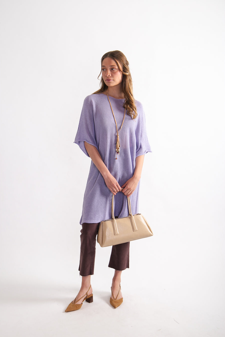 Vestido Lino y Algodón Benita Lila