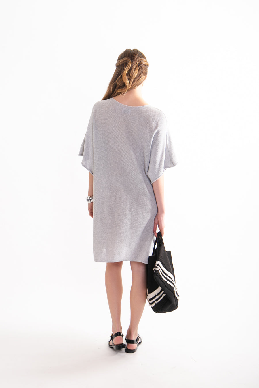Vestido Lino y Algodón Benita Gris