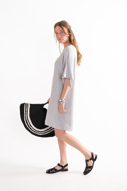 Vestido Lino y Algodón Benita Gris