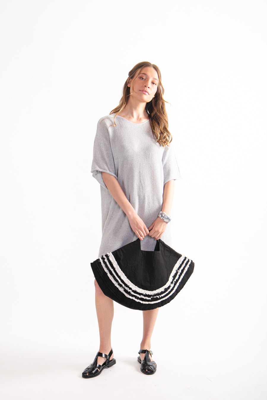 Vestido Lino y Algodón Benita Gris