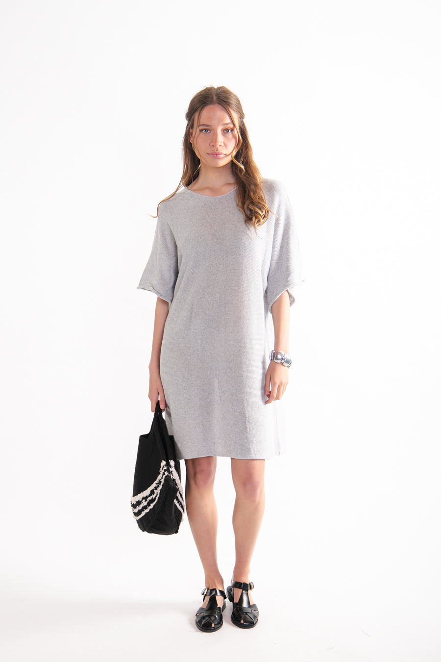 Vestido Lino y Algodón Benita Gris