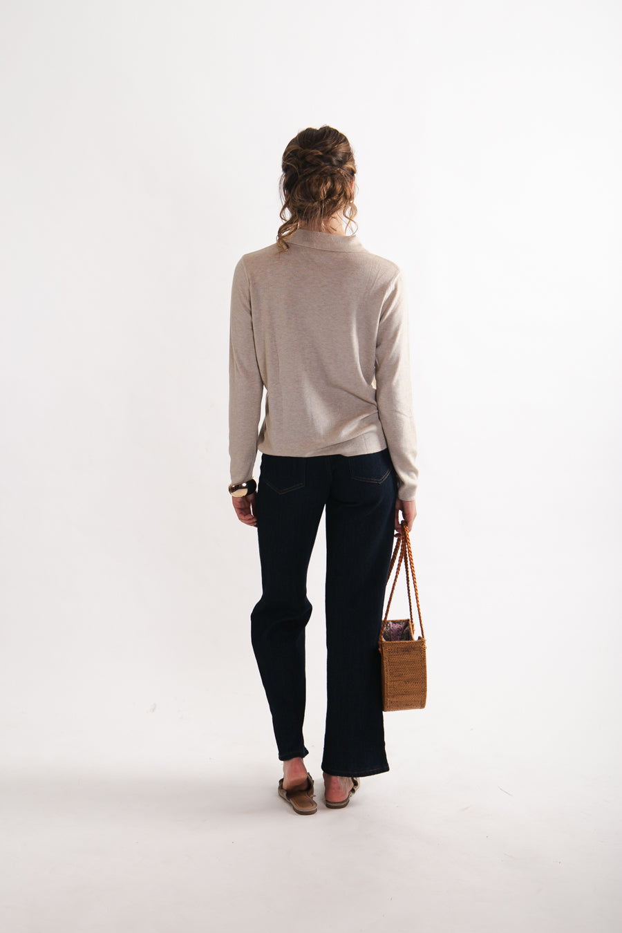 Chaleco Algodón y Lana Merino Sandra Beige