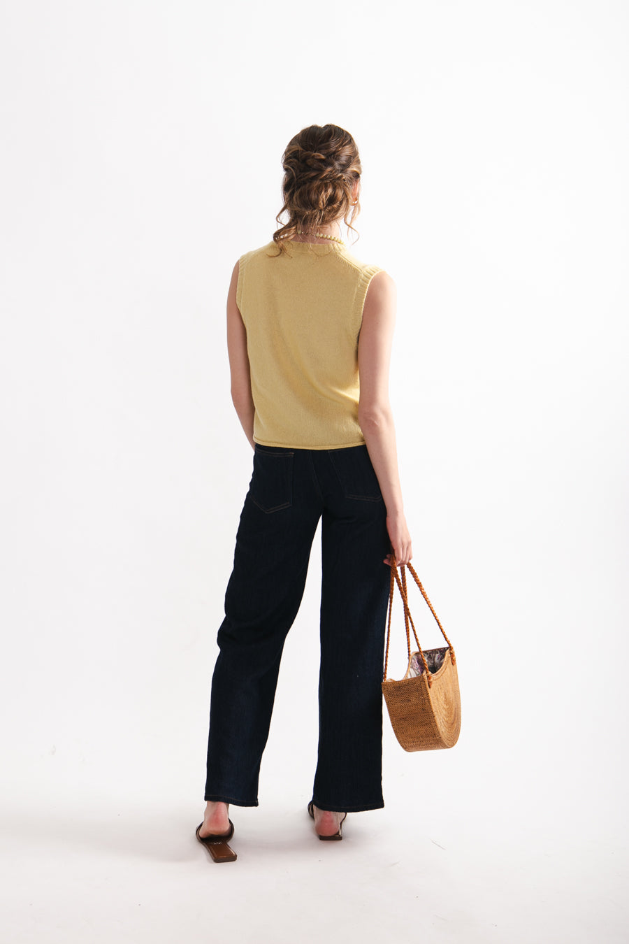 Sweater sin manga Lana Moira Amarillo Mantequilla