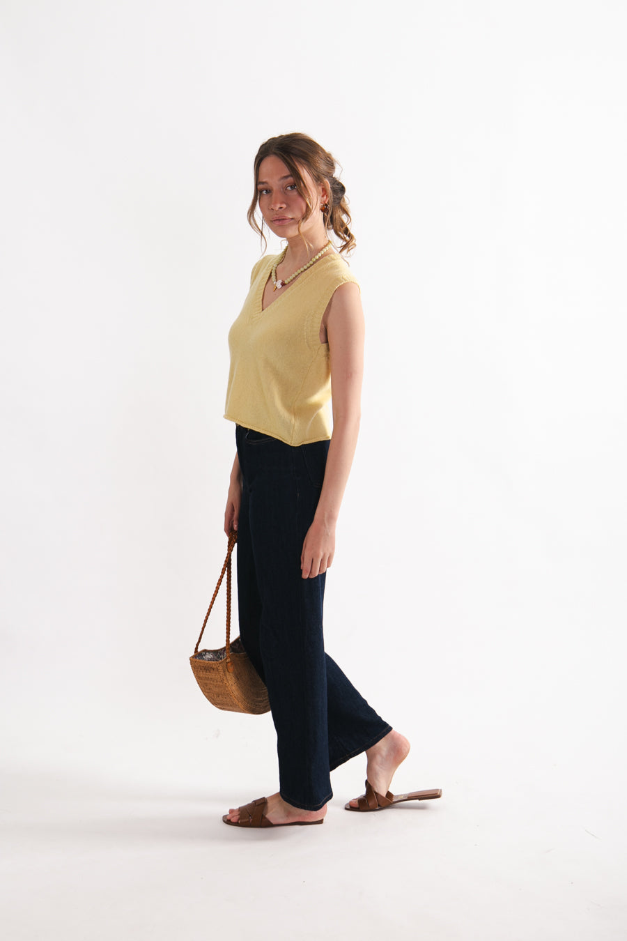 Sweater sin manga Lana Moira Amarillo Mantequilla