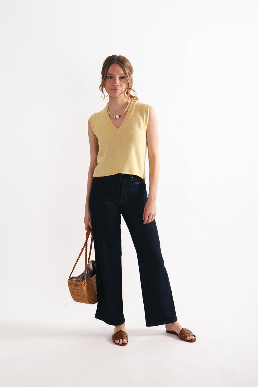 Sweater sin manga Lana Moira Amarillo Mantequilla