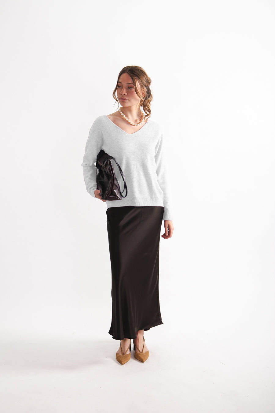 Sweater en V Lana Gala Off White