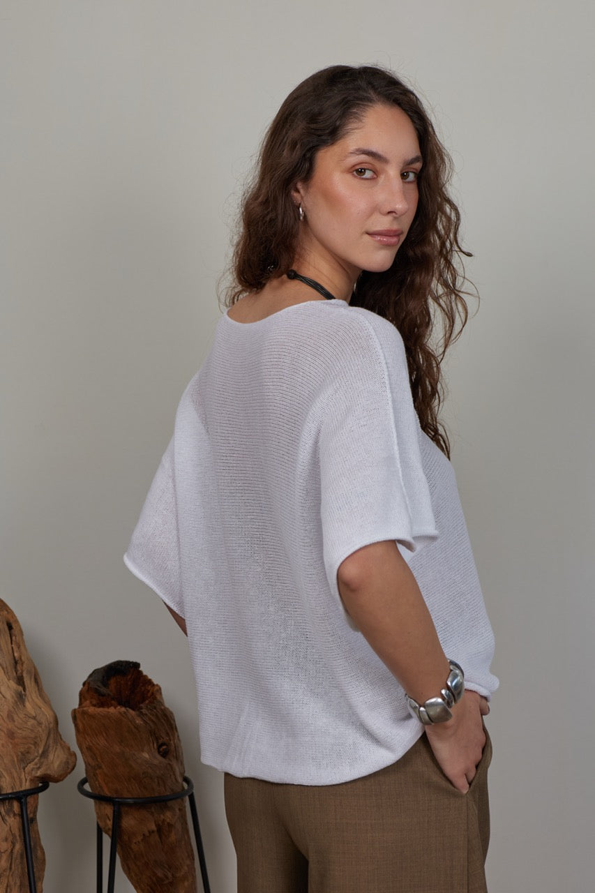 Top Algodón Ada Blanco