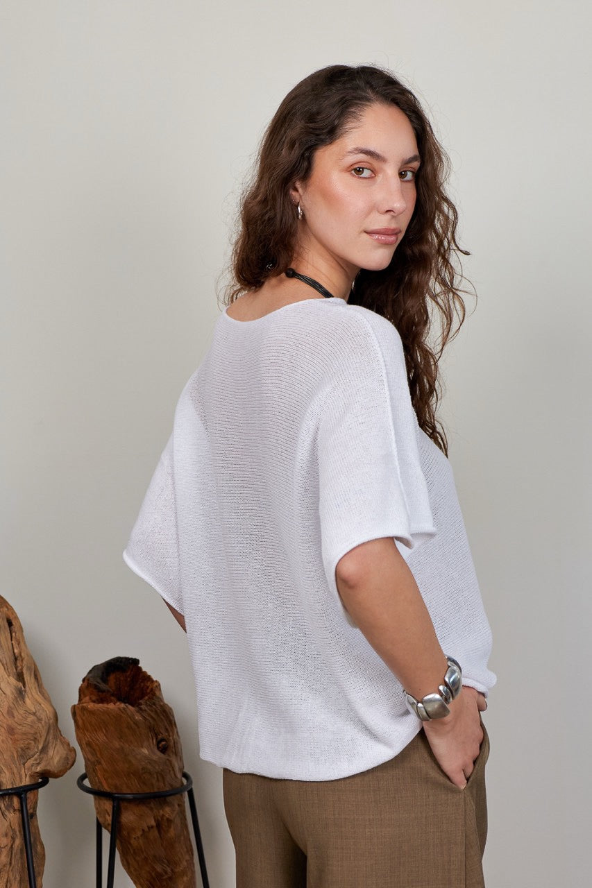 Top Algodón Ada Blanco