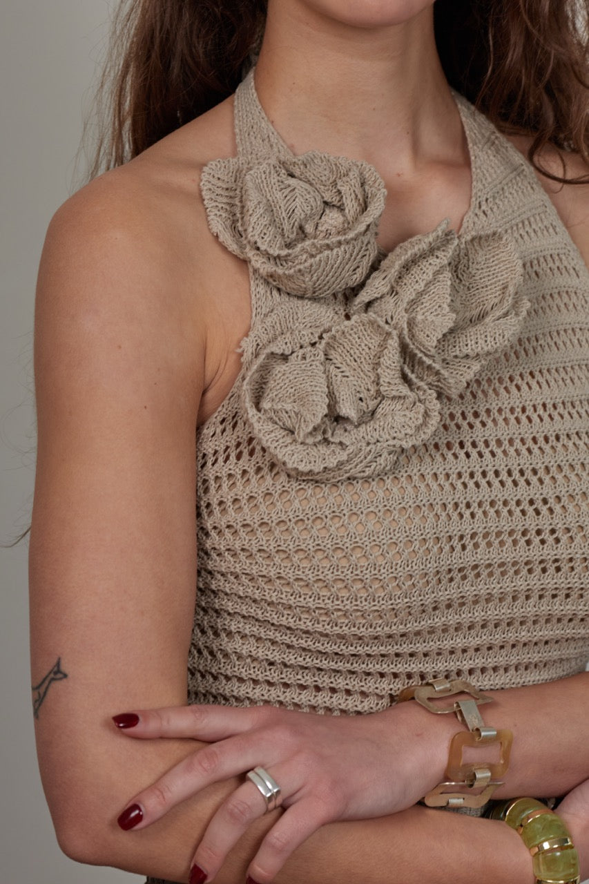Top 100% Algodón Giulia Beige