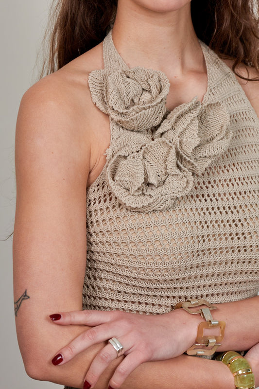 Top 100% Algodón Giuliana Beige