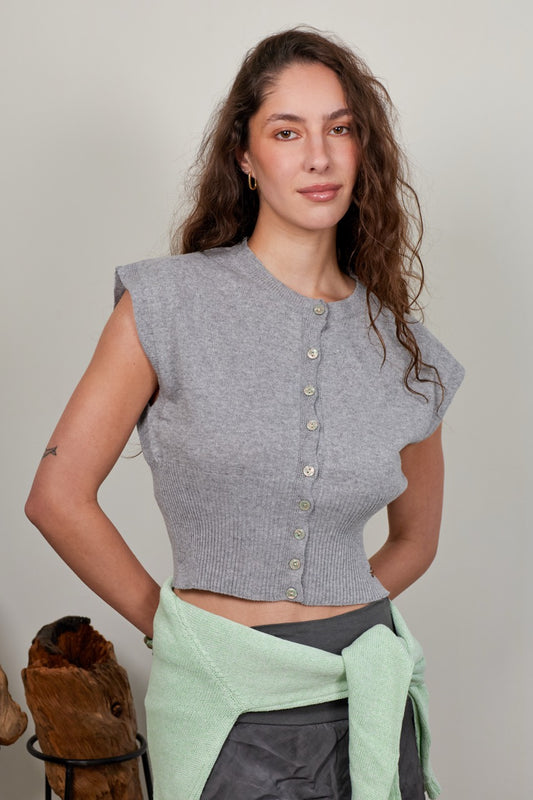 Top Algodón Noto Gris