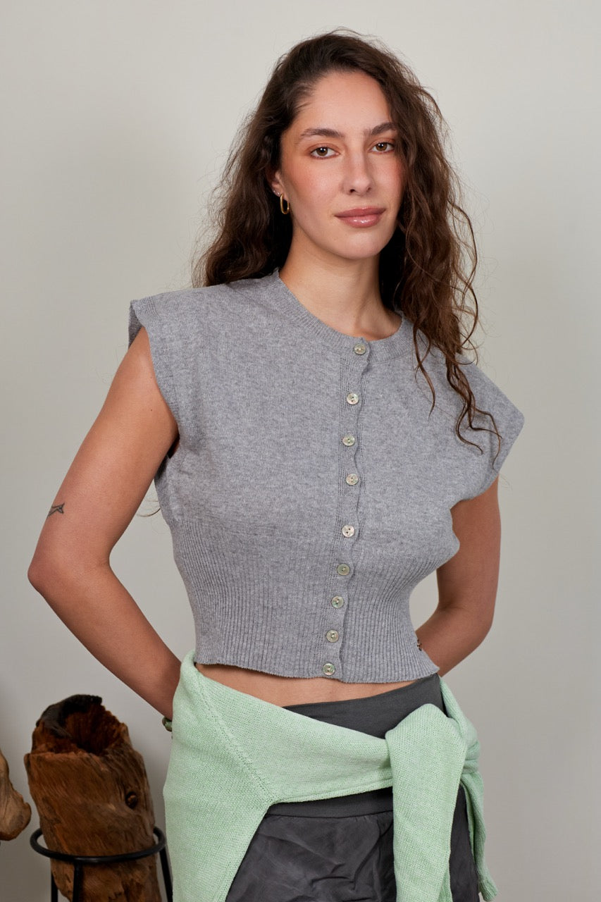 Top Algodón Noto Gris