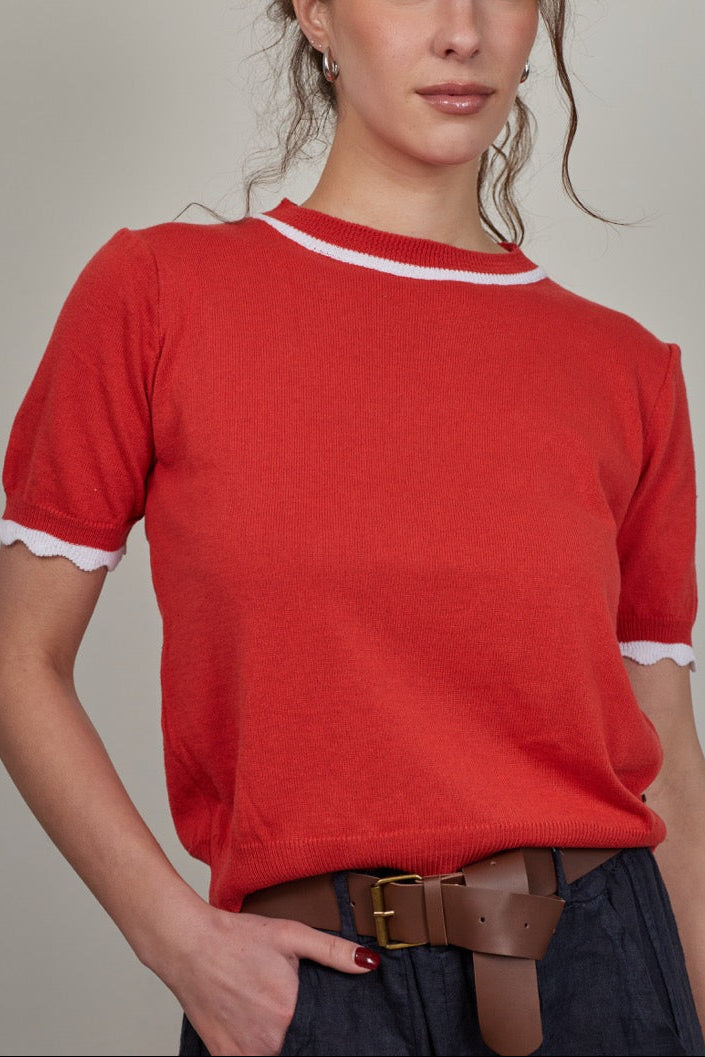 Top Algodón Brera Rojo