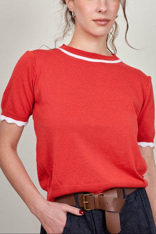 Top Algodón Brera Rojo