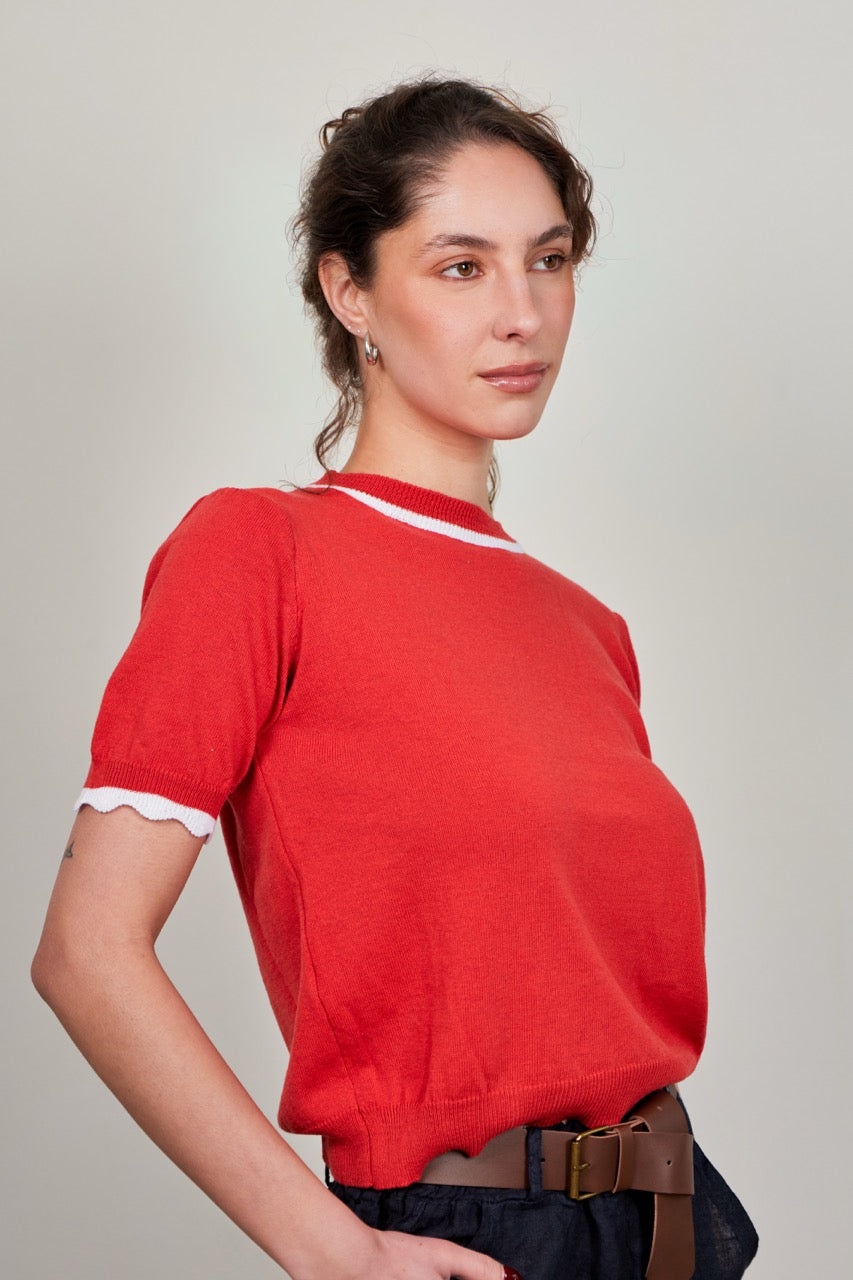 Top Algodón Brera Rojo