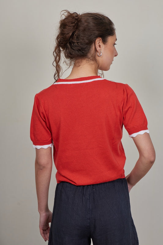 Top Algodón Brera Rojo