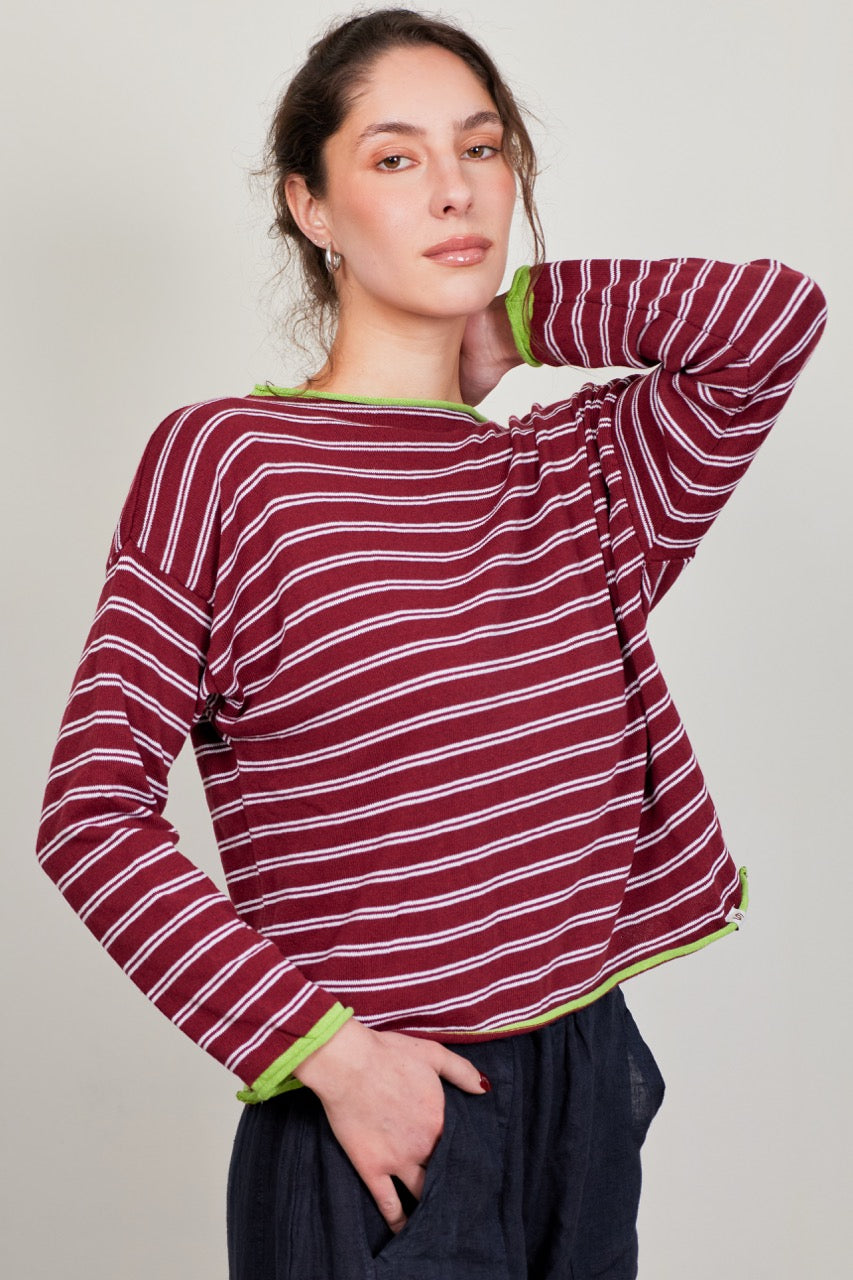 Sweater Algodón Nemi Burdeo
