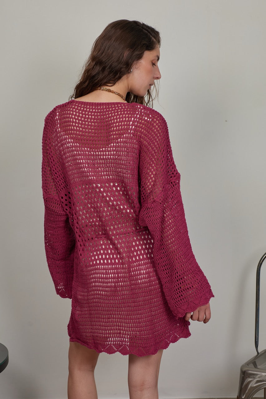 Chaleco 100% Algodón Vera Magenta
