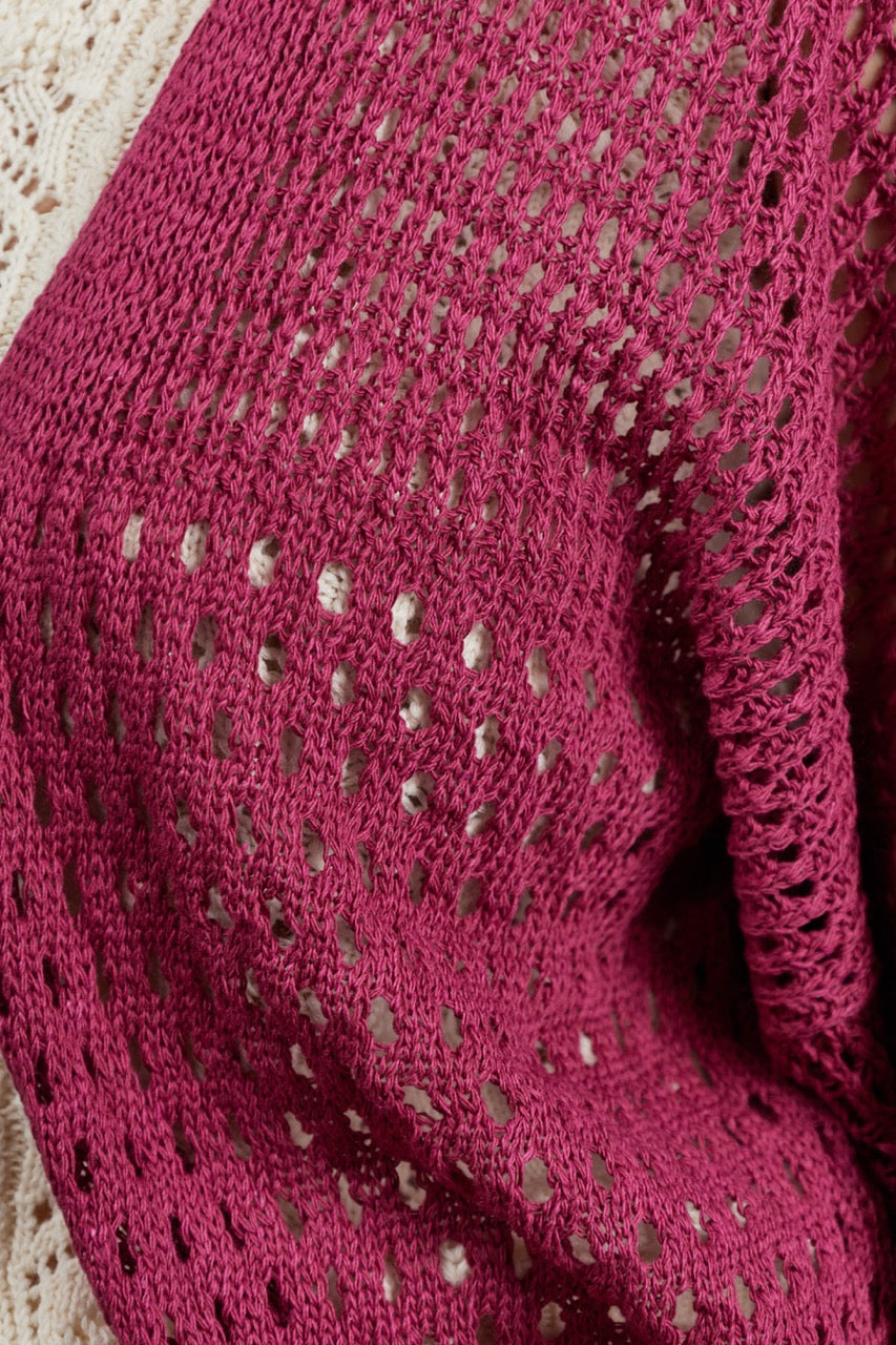 Chaleco 100% Algodón Vera Magenta