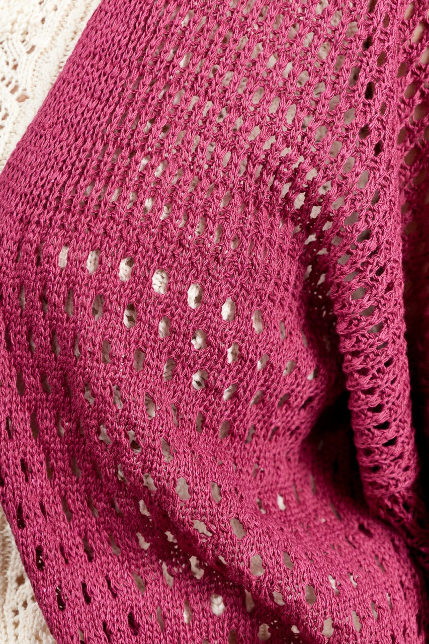 Chaleco 100% Algodón Vera Magenta