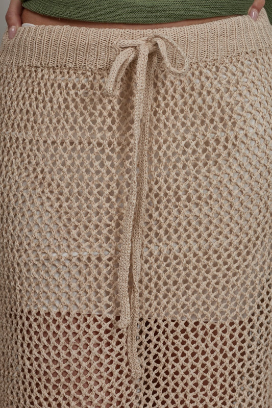 Falda Algodón Leda Beige