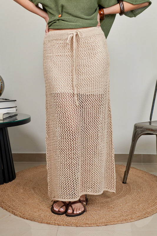 Falda Algodón Kika Beige