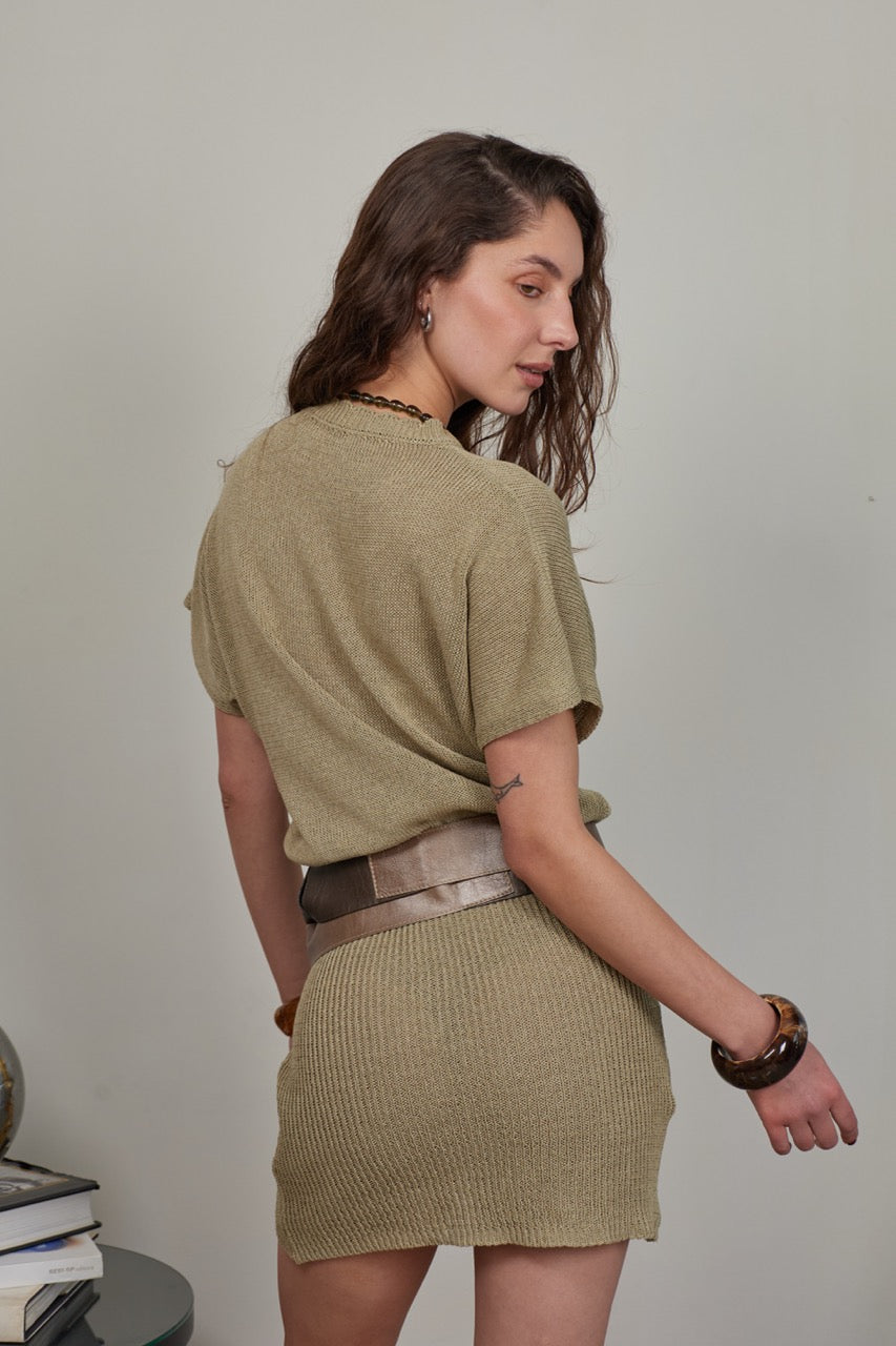 Vestido 100% Algodón Gaia Verde