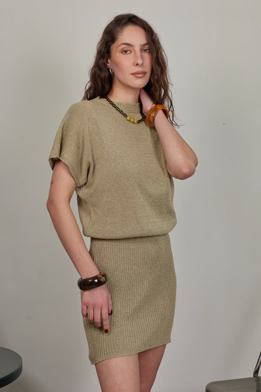 Vestido 100% Algodón Gaia Verde