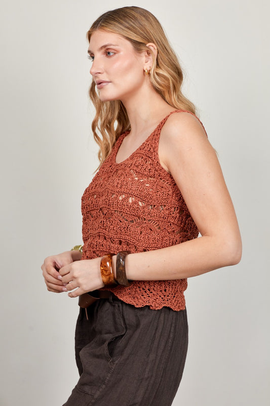 Top Algodón Julia Terracota