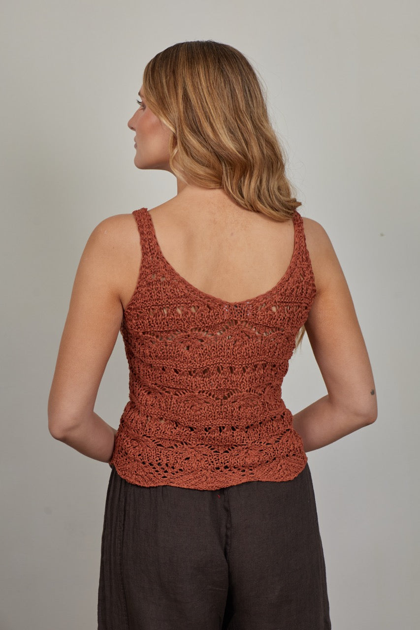 Top Algodón Lía Terracota
