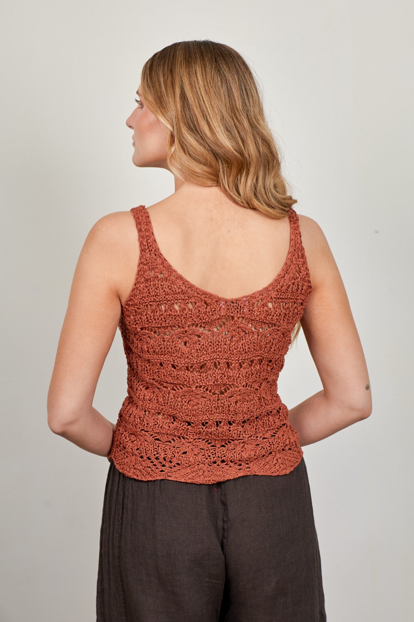Top Algodón Julia Terracota