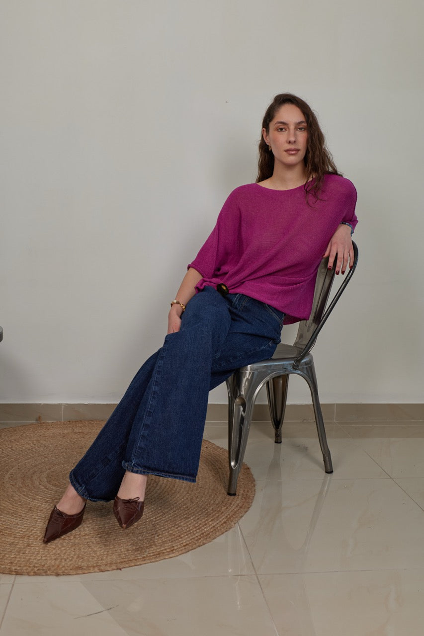 Top Algodón Ada Magenta