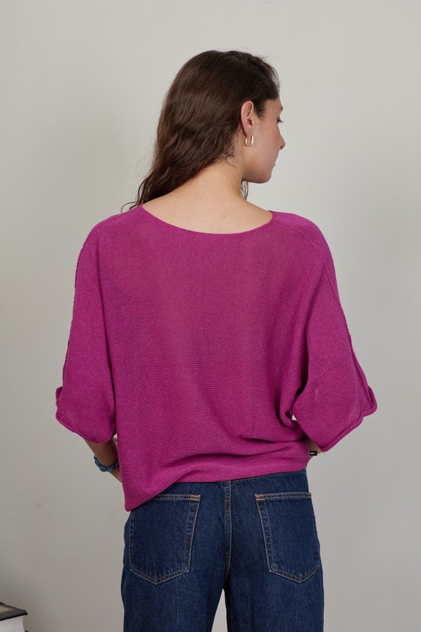 Top Algodón Ada Magenta