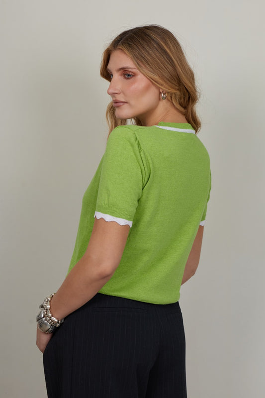 Top Algodón Brera Pistacho