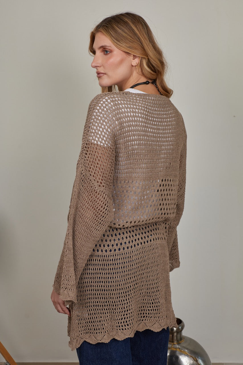 Chaleco 100% Algodón Vera Taupe
